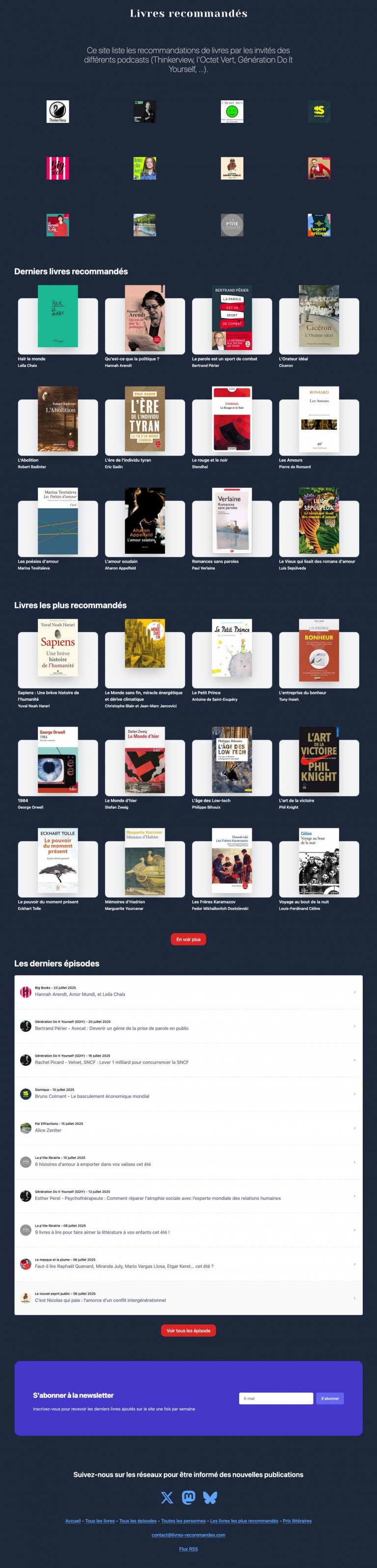 Livres recommandés